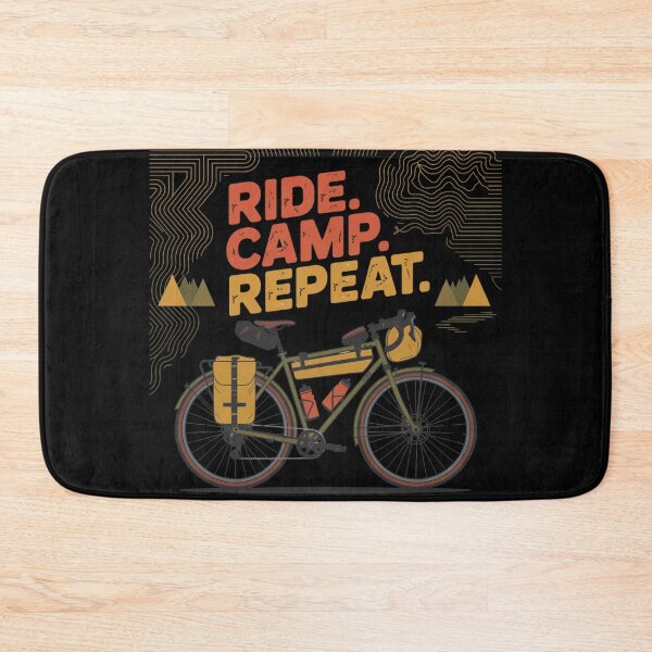 Item preview, Bike Packing Ride Camp Repeat Vintage Adventure T-Shirt designed and sold by CrunchyGoats.