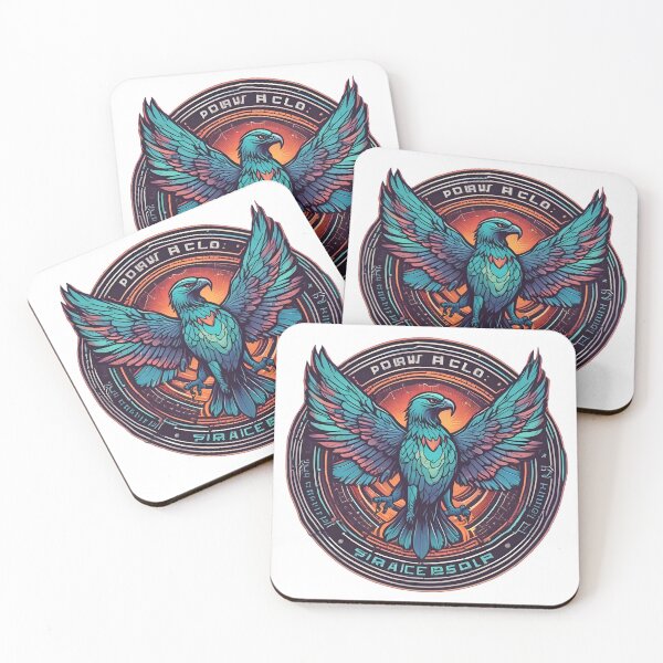 Item preview, Bird Watching Club 2080 – Glowing Neon Hawk Retro Futuristic Emblem designed and sold by NatureNookTees.