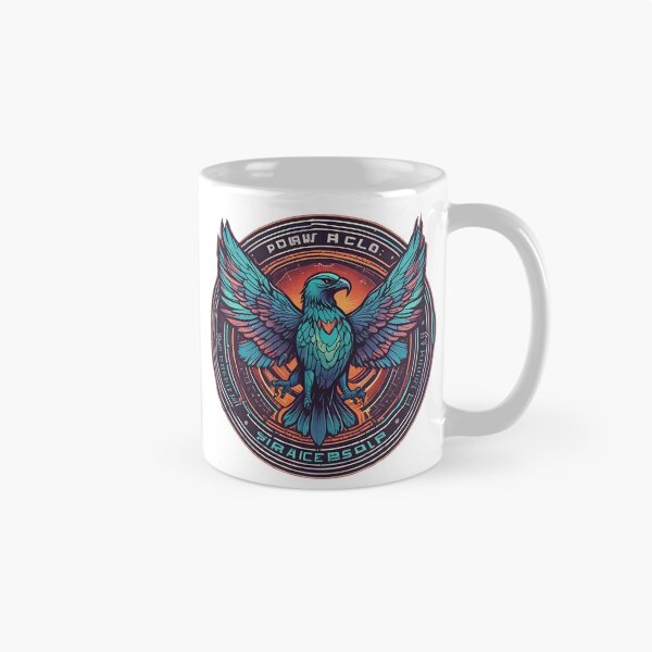 Item preview, Bird Watching Club 2080 – Glowing Neon Hawk Retro Futuristic Emblem designed and sold by NatureNookTees.