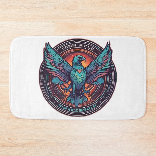 Item preview, Bird Watching Club 2080 – Glowing Neon Hawk Retro Futuristic Emblem designed and sold by NatureNookTees.