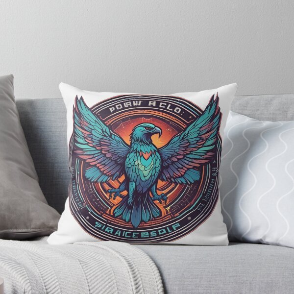 Item preview, Bird Watching Club 2080 – Glowing Neon Hawk Retro Futuristic Emblem designed and sold by NatureNookTees.