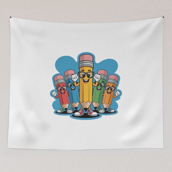 Item preview, Cheerful Cartoon Pencils Group designed and sold by jkrphoto.