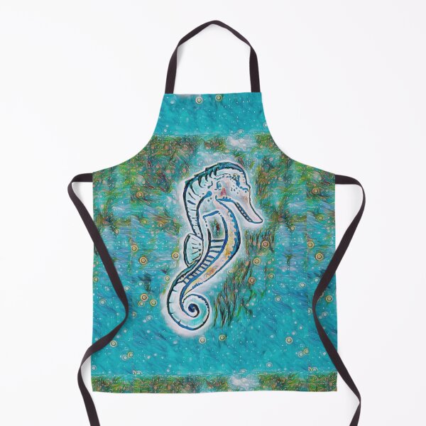 Item preview, Beach Life Seahorse: Abstract oceanlife pastel watercolour Art Print designed and sold by Art-by-Nade.