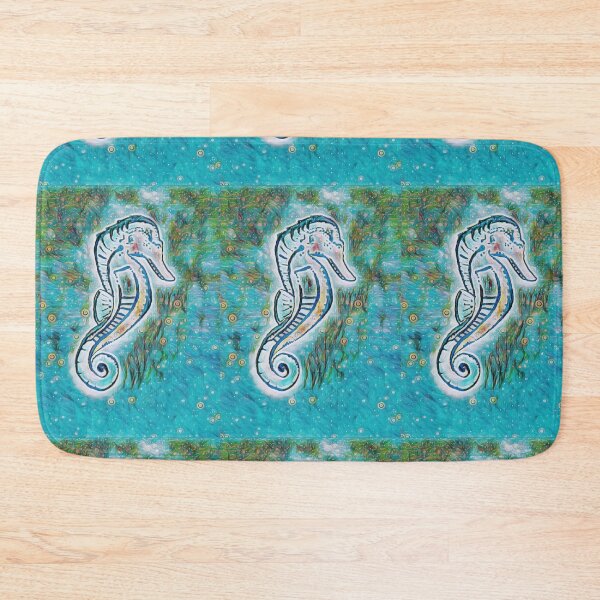 Item preview, Beach Life Seahorse: Abstract oceanlife pastel watercolour Art Print designed and sold by Art-by-Nade.