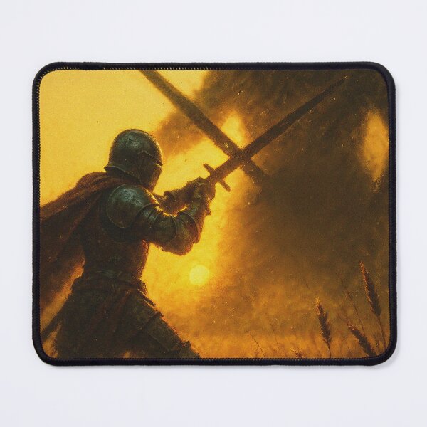 Item preview, Dawn of Courage – The Knight and the Titan designed and sold by posteriumprint.