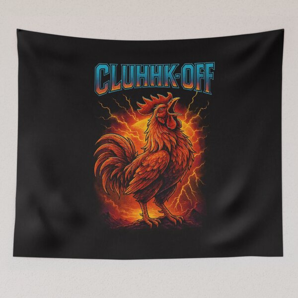 Item preview, Funny CLUHHK- OFF 80’s inspired retro rooster design  designed and sold by Chrischavers.