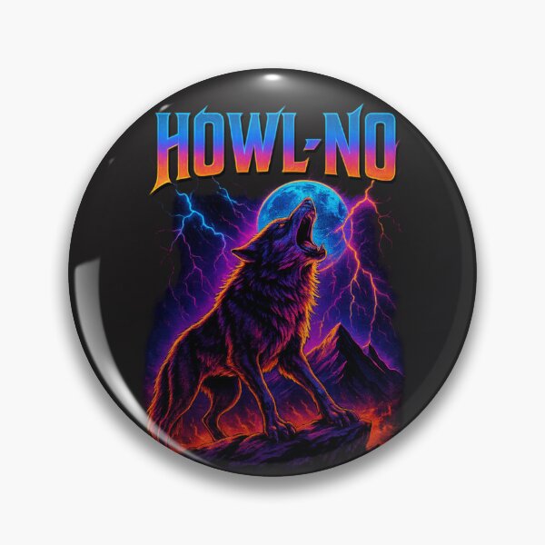 Item preview, Funny HOWL-NO 80’s vintage retro inspired bad ass design designed and sold by Chrischavers.