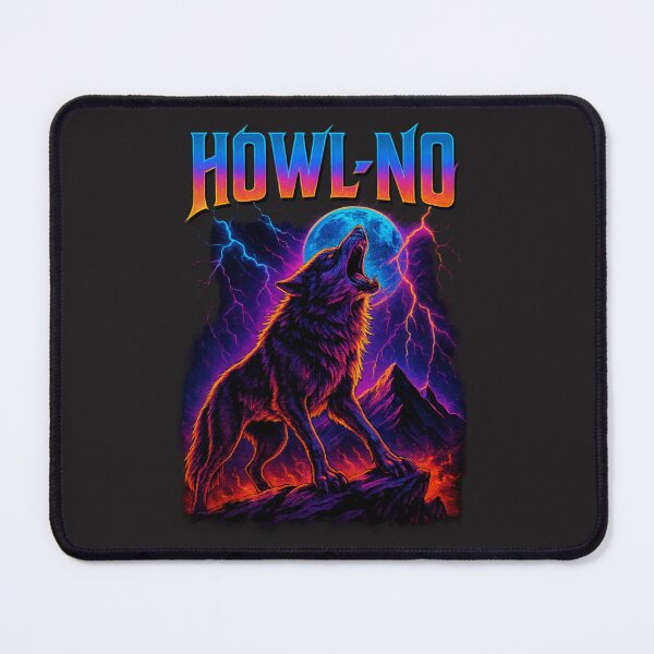 Item preview, Funny HOWL-NO 80’s vintage retro inspired bad ass design designed and sold by Chrischavers.