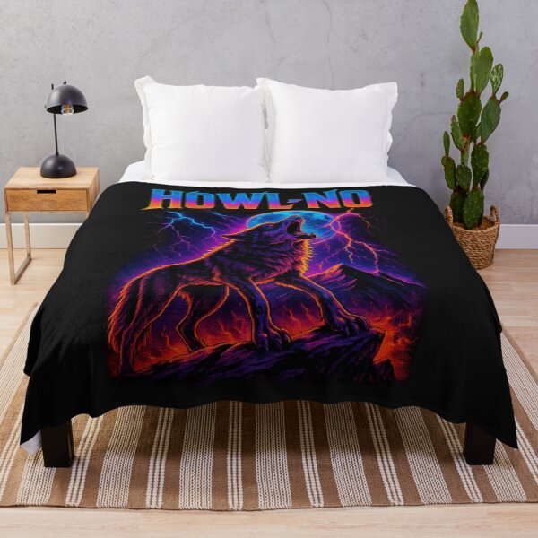 Item preview, Funny HOWL-NO 80’s vintage retro inspired bad ass design designed and sold by Chrischavers.