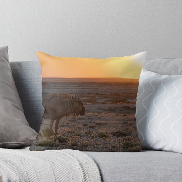 Item preview, Ember Sun — Blue Wildebeest at Sunset, Etosha National Park, Namibia (2023) designed and sold by DavideAntoniani.