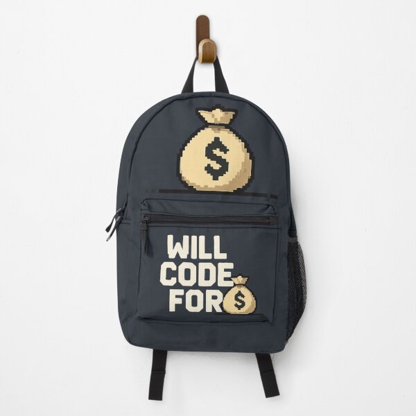 Item preview, Will Code For Money – Funny Programmer Pixel Art Design designed and sold by VenDecoArt.