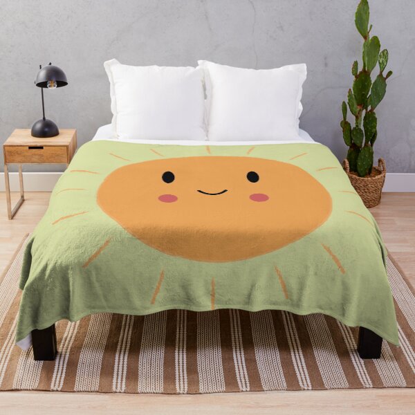 Item preview, Cute Round Sun with Smiling Rays on Light Green Background designed and sold by ruchikadesigns.
