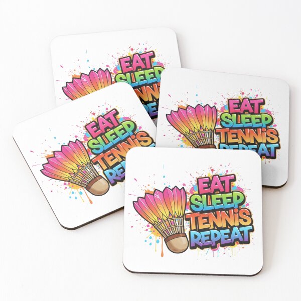 Item preview, EAT SLEEP TENNIS REPEAT Neon Graffiti Tee  designed and sold by EchoPrint Co..