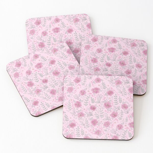 Item preview, Cherry blossom pink leaves hand painted designed and sold by MimiKoo.