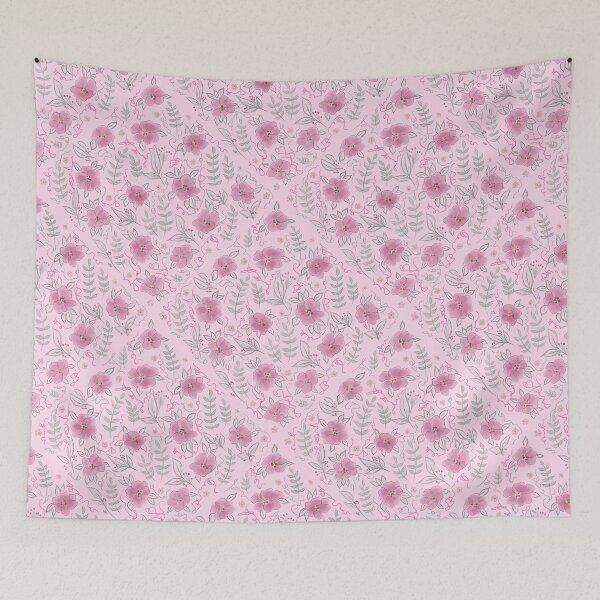 Item preview, Cherry blossom pink leaves hand painted designed and sold by MimiKoo.