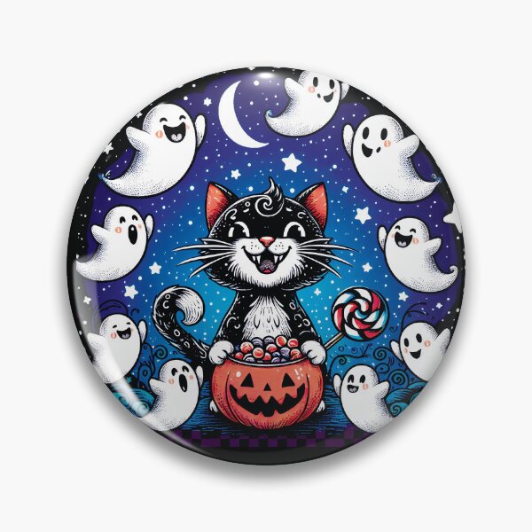 Item preview, Happy Ghosts Want Halloween Treats D11 designed and sold by HappyHavenStu.