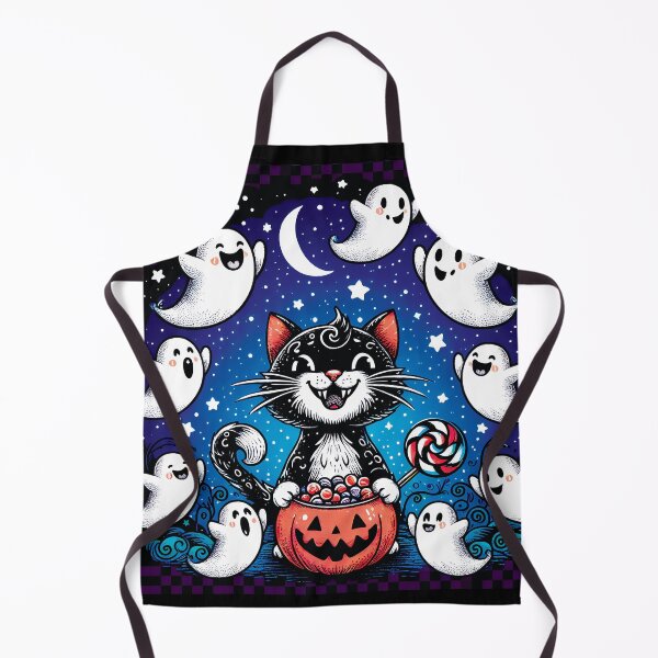 Item preview, Happy Ghosts Want Halloween Treats D11 designed and sold by HappyHavenStu.
