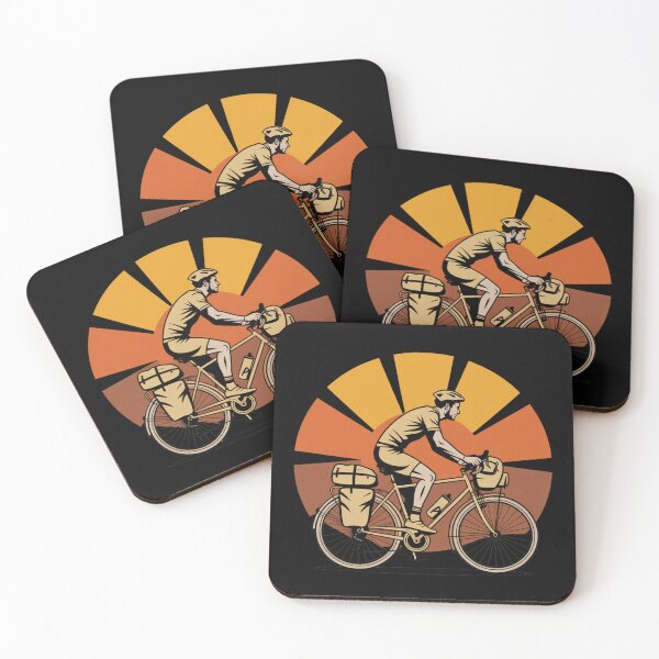 Item preview, Bike Packing Retro Bikepacker Silhouette Adventure T-Shirt designed and sold by CrunchyGoats.