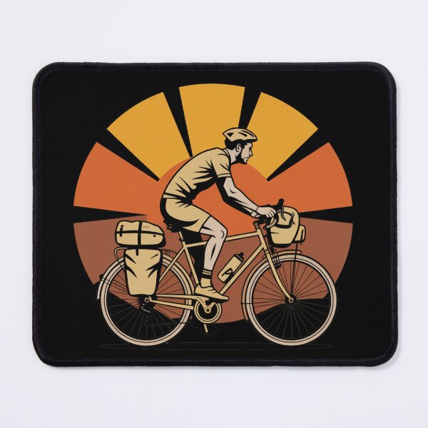 Item preview, Bike Packing Retro Bikepacker Silhouette Adventure T-Shirt designed and sold by CrunchyGoats.