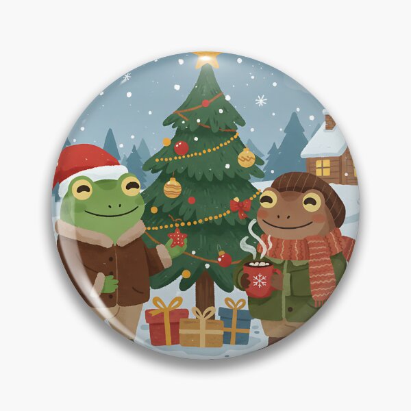 Item preview, Frog and Toad Cozy Christmas Tree Decorating designed and sold by Tropical art.