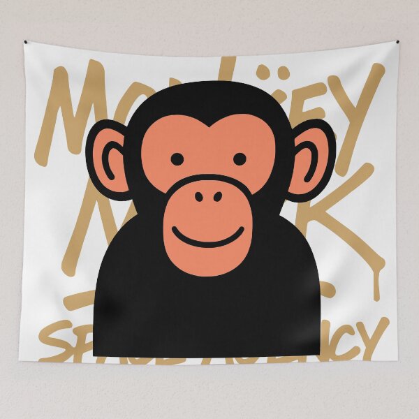 Item preview, MONKEY MARK SPACE AGENCY – The Chimp Reaching for the Stars designed and sold by DixTartare.