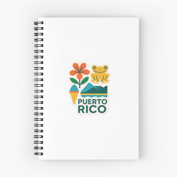 Item preview, Puerto Rico Symbols – Coquí, Maga Flower & Piragua Sticker designed and sold by Arte del Alma.