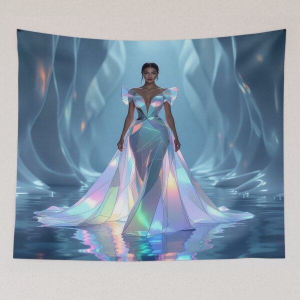 Item preview, Cathedral Glow - Glass dress meets light poetry – stained glass fashion meets wearable sculpture designed and sold by FotoworldEdel.