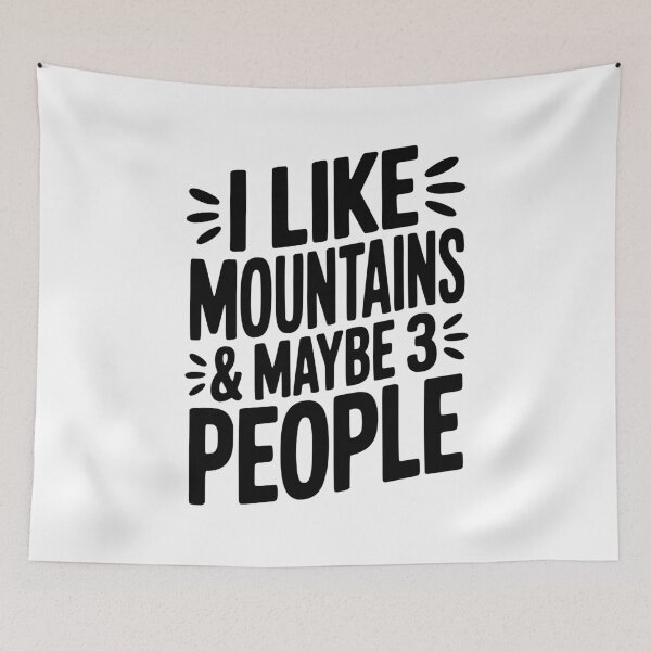 Item preview, I Like Mountains and Maybe 3 People designed and sold by Frank Ring.