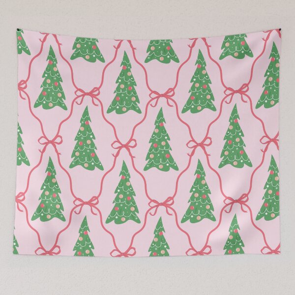 Item preview, Coquette Xmas pattern with Christmas trees designed and sold by CHERRY--SHOP.