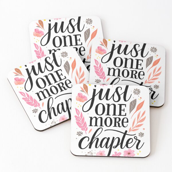 Aperçu de l'œuvre Juste un chapitre de plus Citation de livre floral créée et vendue par CivilOrangeDesigns.