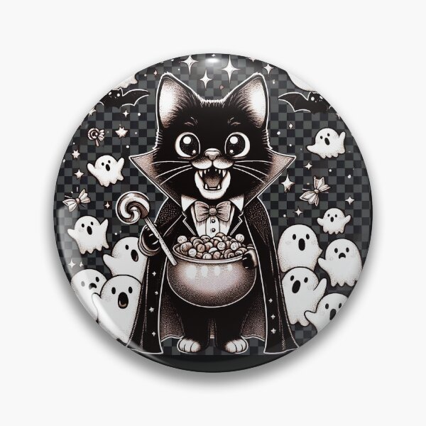 Item preview, Vampurr - Ghosts Want Halloween Treats In Gray Checkered Background designed and sold by HappyHavenStu.