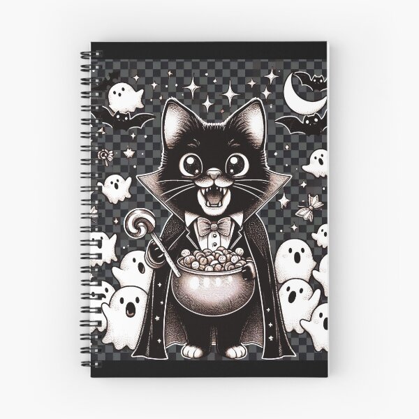 Item preview, Vampurr - Ghosts Want Halloween Treats In Gray Checkered Background designed and sold by HappyHavenStu.