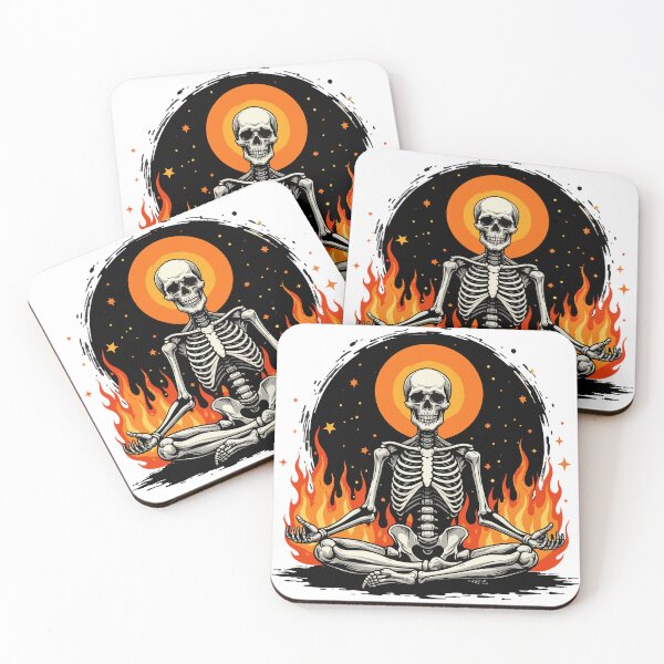 Item preview,  the skeleton meditates designed and sold by JoraArt.
