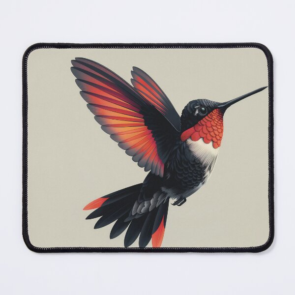 Item preview, Vibrant Hummingbird in Flight – Modern Nature Illustration designed and sold by PostcardsfromtheLaundromat.