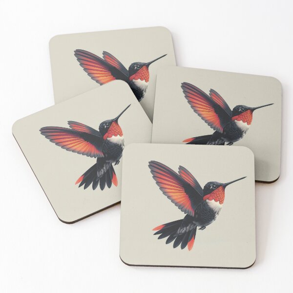 Item preview, Vibrant Hummingbird in Flight – Modern Nature Illustration designed and sold by PostcardsfromtheLaundromat.