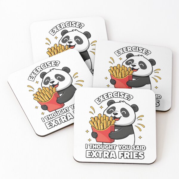 Item preview, Exercise I Thought You Said Extra Fries - Funny Panda designed and sold by Joyful-Park.