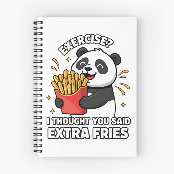 Item preview, Exercise I Thought You Said Extra Fries - Funny Panda designed and sold by Joyful-Park.