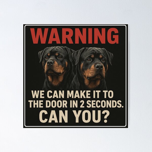 Item preview, Rottweilers - We Can Make It To The Door In 2 Seconds. Can You? designed and sold by 123ks.