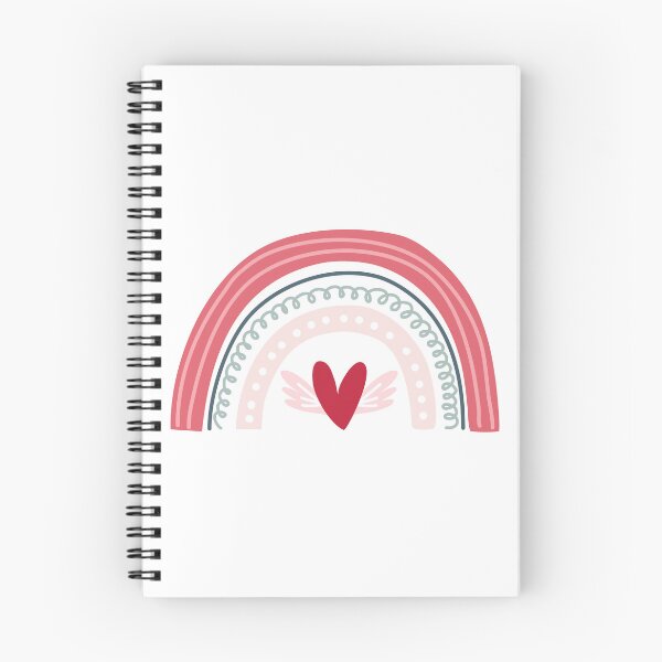 Item preview, ? Title: Sketched Boho Rainbow with Winged Heart - Love's Arching Design ? designed and sold by Ammna.