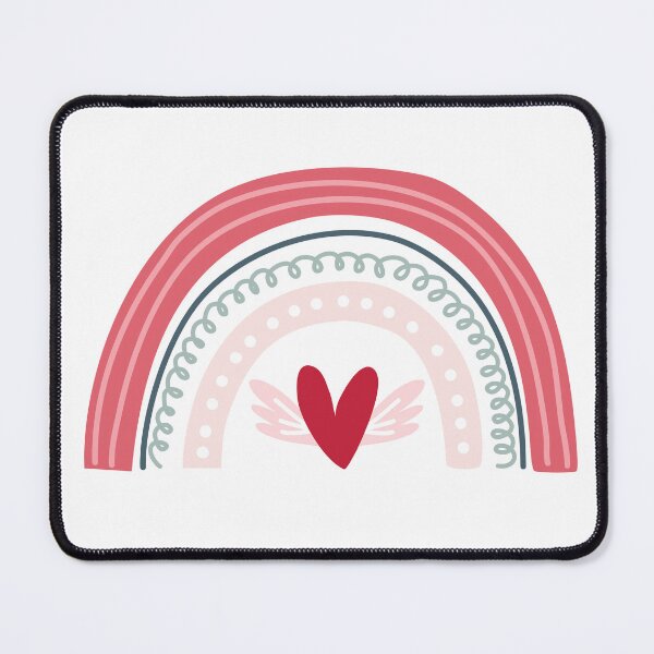 Item preview, ? Title: Sketched Boho Rainbow with Winged Heart - Love's Arching Design ? designed and sold by Ammna.
