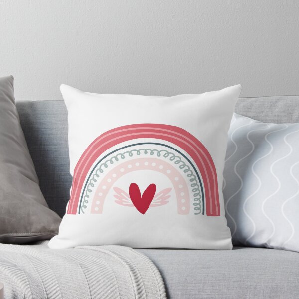 Item preview, ? Title: Sketched Boho Rainbow with Winged Heart - Love's Arching Design ? designed and sold by Ammna.
