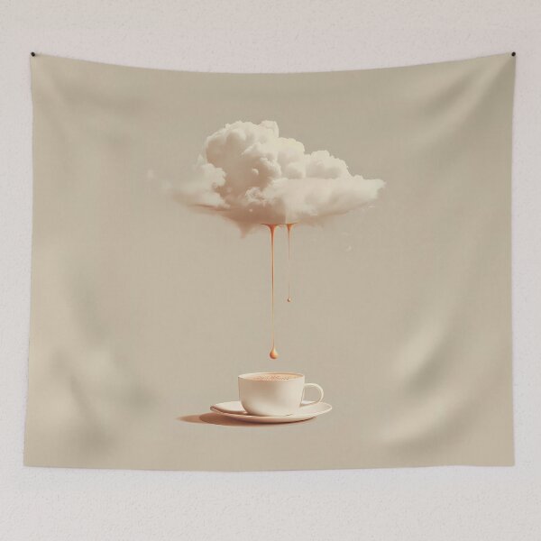Item preview, Coffee Cloud – Surreal Minimalist Art for Dreamers & Caffeine Lovers designed and sold by PostcardsfromtheLaundromat.