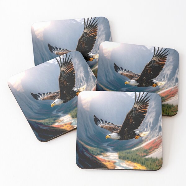Item preview, Eagle Soaring Over Autumn Mountains designed and sold by Exodoi.