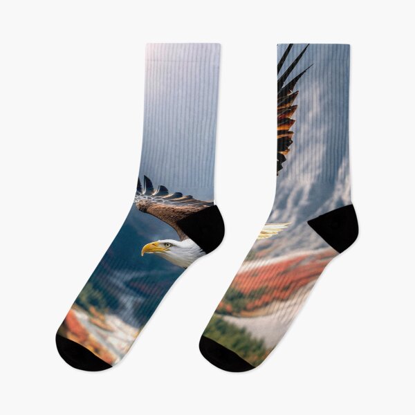 Item preview, Eagle Soaring Over Autumn Mountains designed and sold by Exodoi.