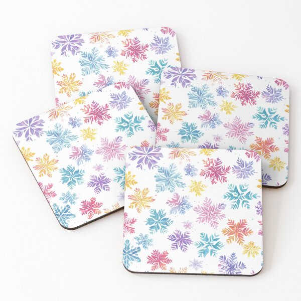 Item preview, Colorful Snow Flakes Pattern designed and sold by NicolasGlowArt.
