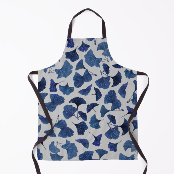 Item preview, Gingko - blue on grey designed and sold by Natasha Prose Illustrations.
