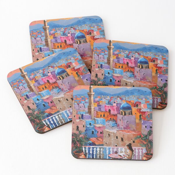 Item preview, Sunset Balcony Reading – Cityscape Escape designed and sold by CivilOrangeDesigns.