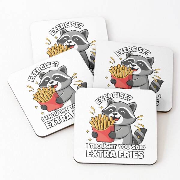 Item preview, Exercise I Thought You Said Extra Fries - Funny Raccoon designed and sold by Joyful-Park.