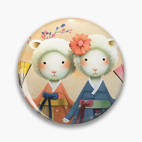 Item preview, Cute Sheep in Hanbok Art designed and sold by Anicue.