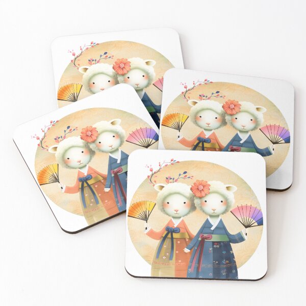 Item preview, Cute Sheep in Hanbok Art designed and sold by Anicue.